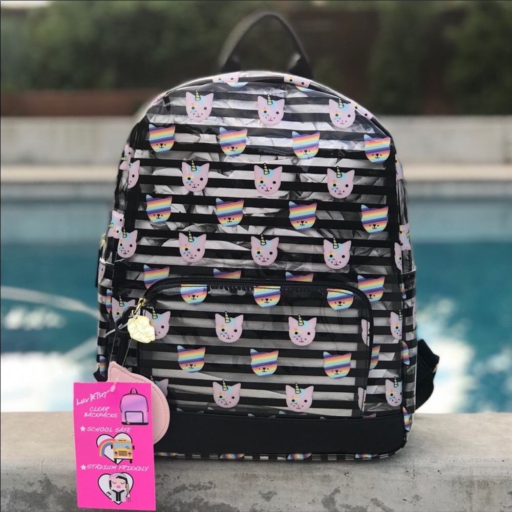 NWT BETSEY JOHNSON CLEAR TRANSPARENT BACKPACK BAG